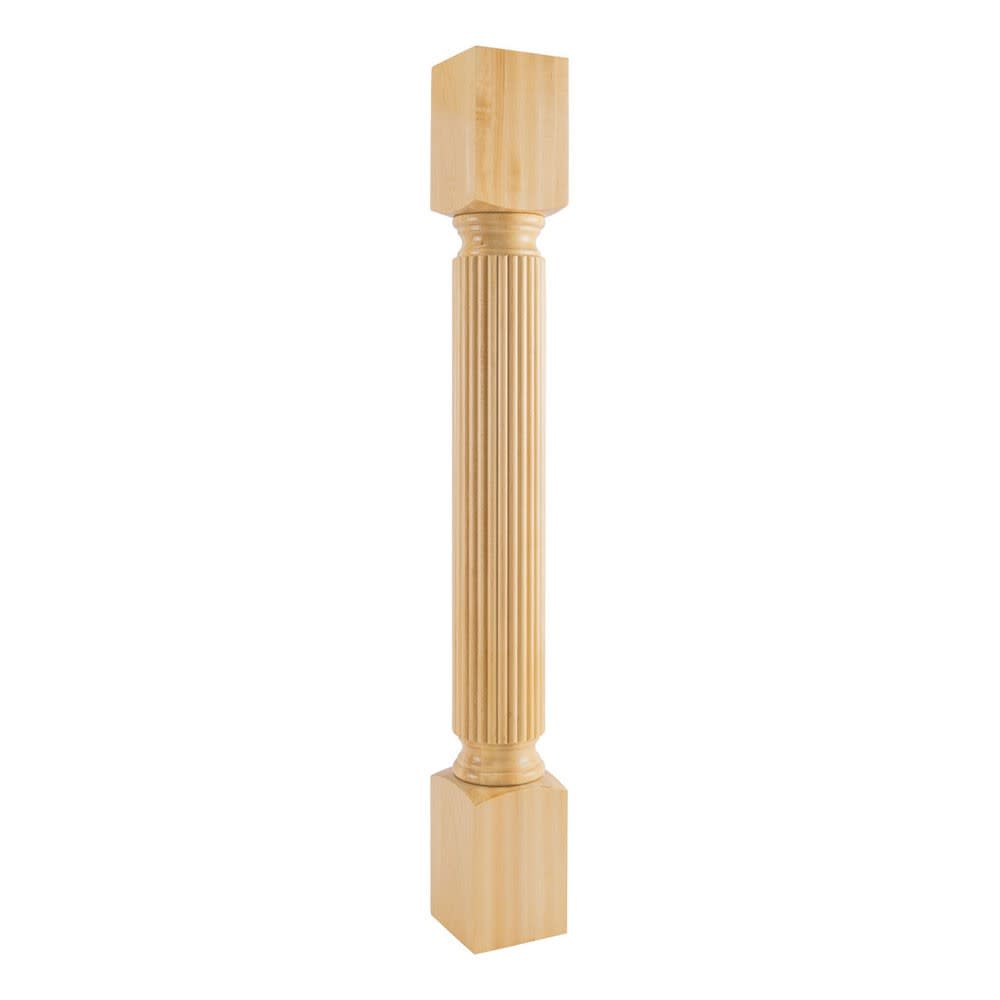 Hardware Resources P20542 Natural Alder Post With Reed Styling, 42"H
