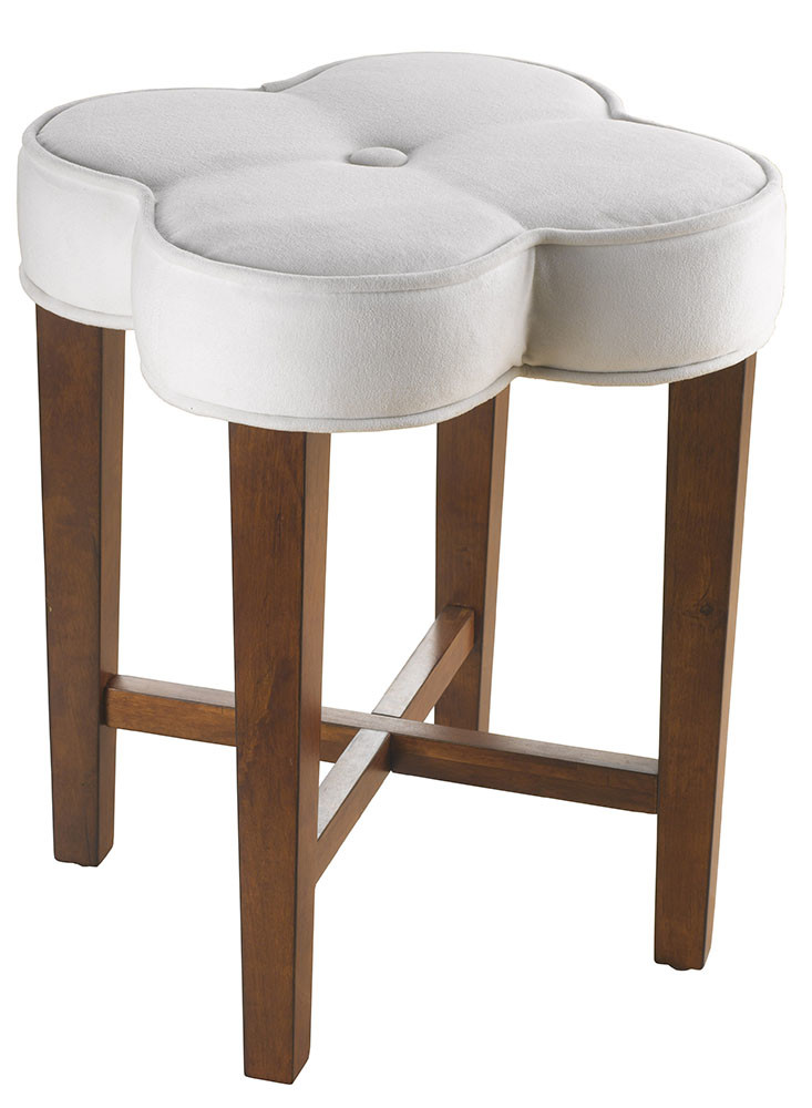 Hilale Furniture 50958 Clover 15 Inch Wide Wood Vanity Stool With Details About Hilale Furniture 50958 Clover 15 Inch Wide Wood Vanity Stool With Upholstered