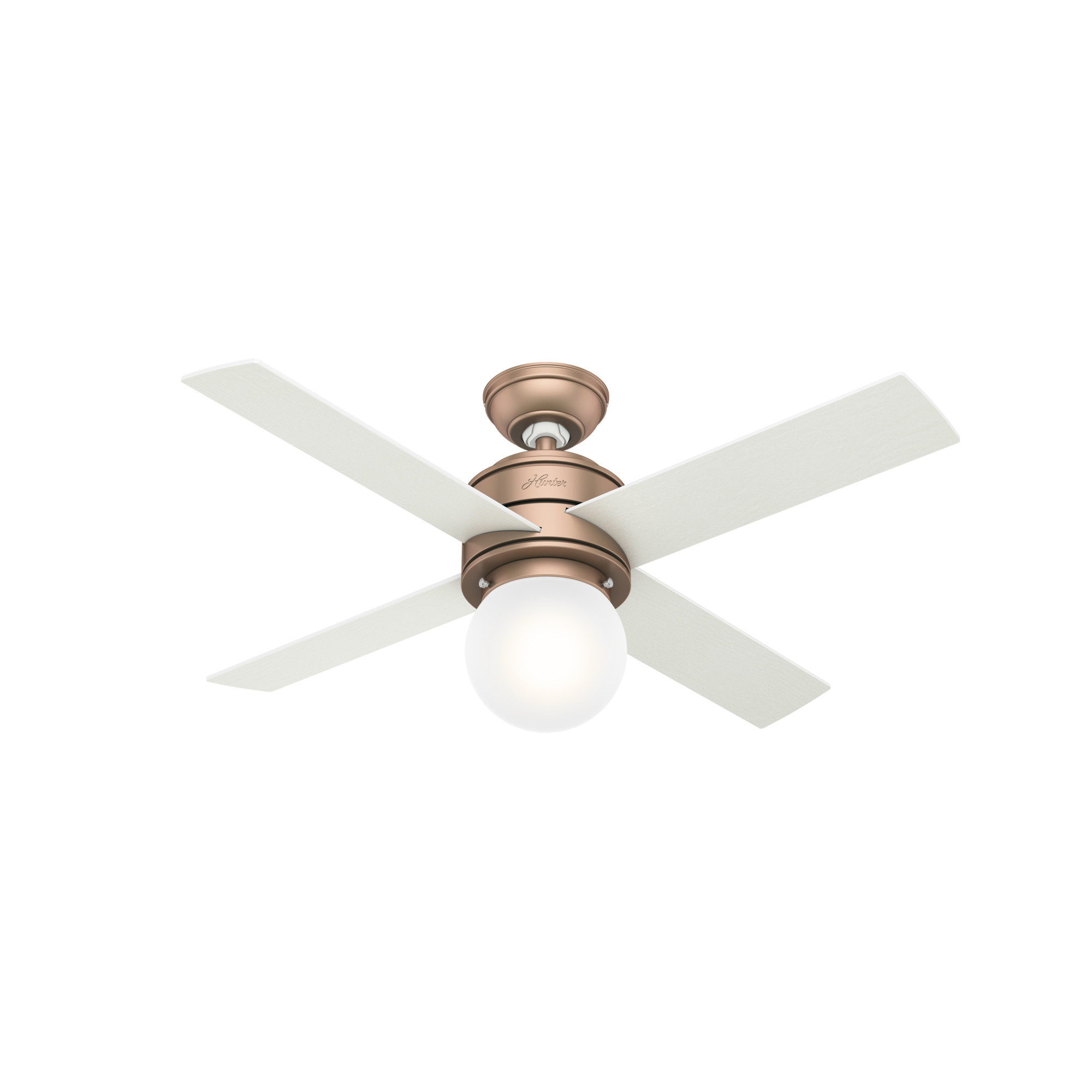 Details About Hunter Hepburn 44 Led Hepburn 44 4 Blade Ceiling Fan Copper