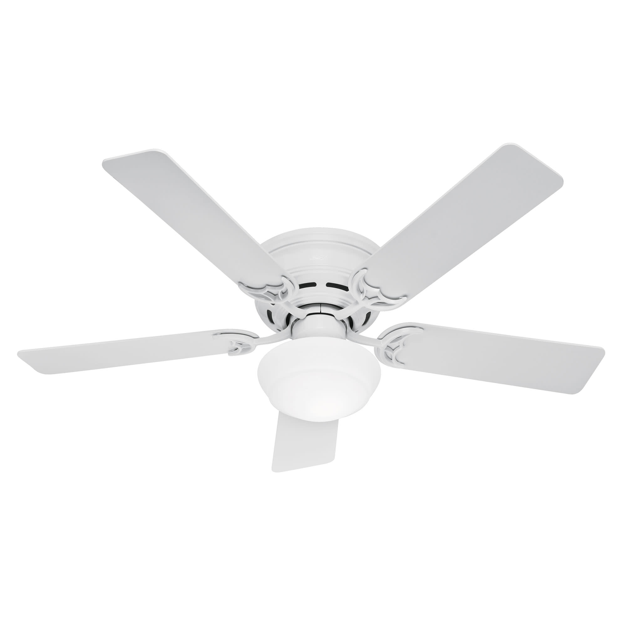 Details About Hunter Low Profile 52 Plus 52 Flush Mount Indoor Ceiling Fan White