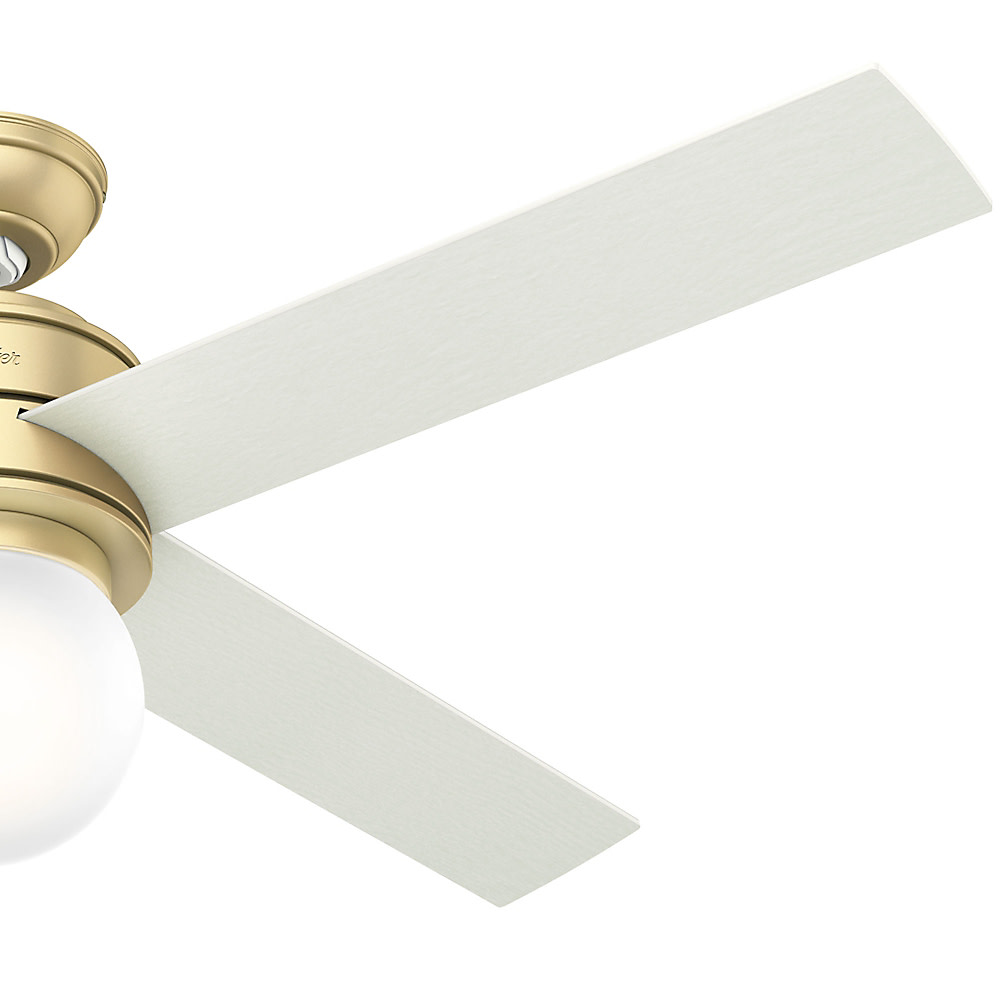 Hunter 5932 Hepburn 52" 4 Blade Ceiling Fan Blades and LED Brass