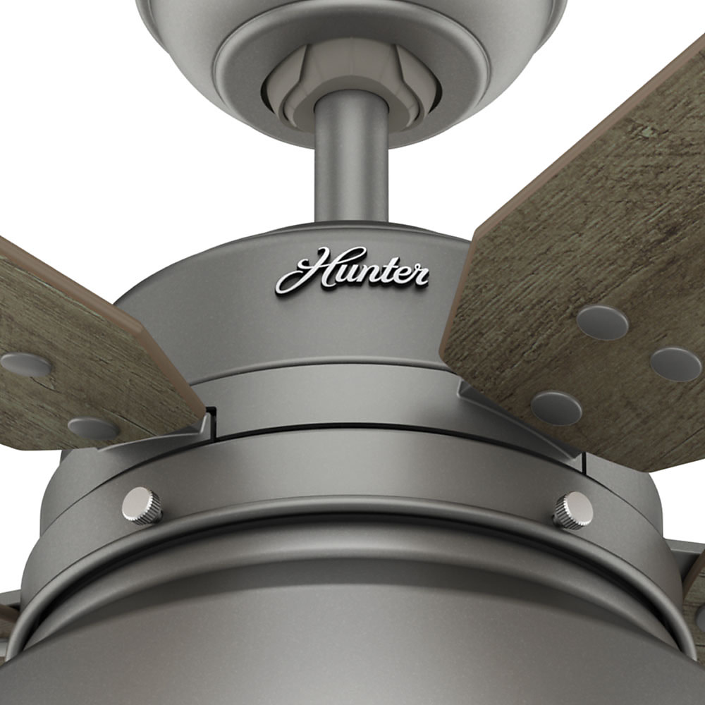 Hunter Mill Valley 52 Silver Mill Valley 52 5 Blade Led Ceiling