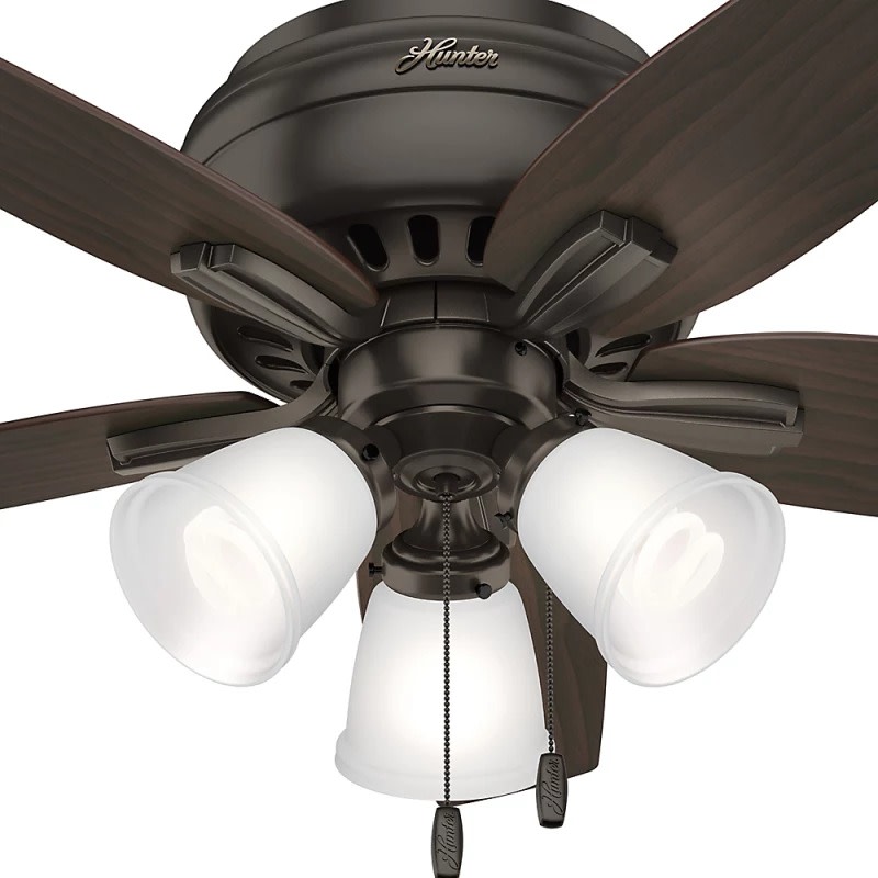 Hunter Newsome 42 Low Profile 3 Light Newsom 42" 5 Blade Ceiling