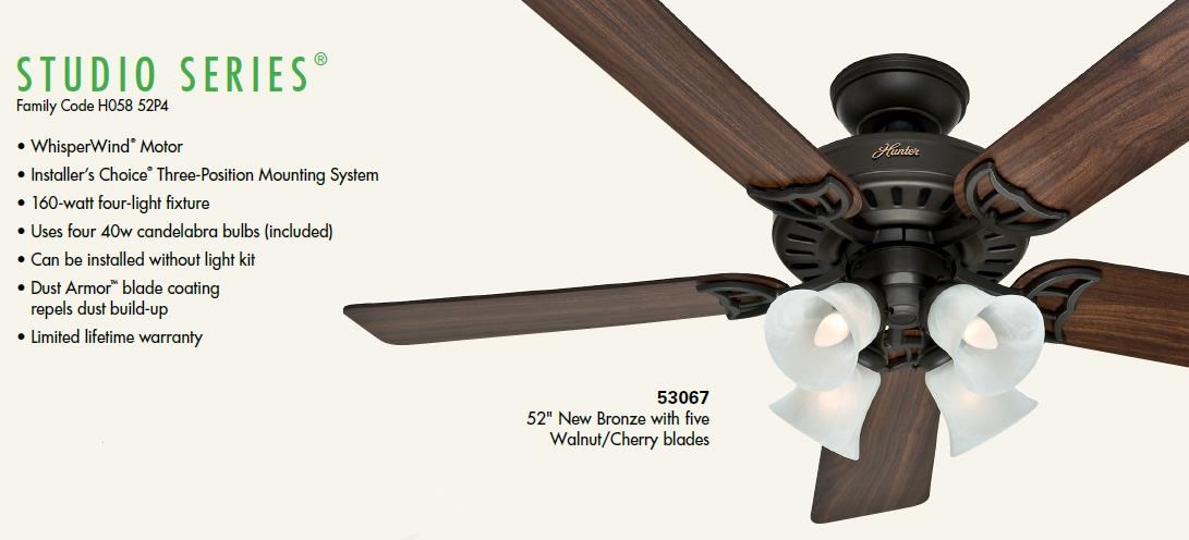 And 52 Blades Light 53066 Indoor Blades 53066 5 Fan