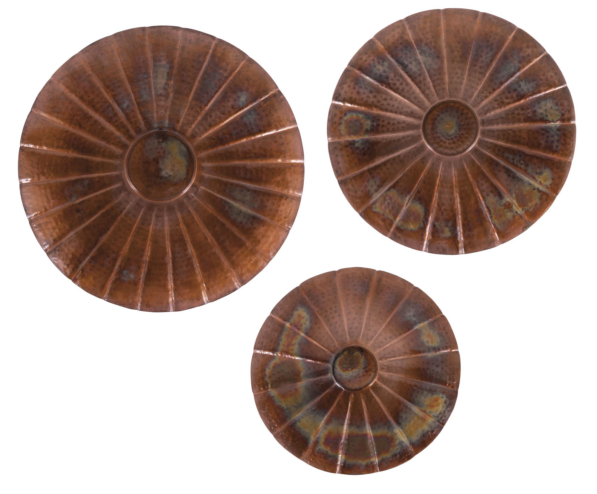 IMAX Home 603153 Copper Suri Copper Plated Iron Decorative Plates