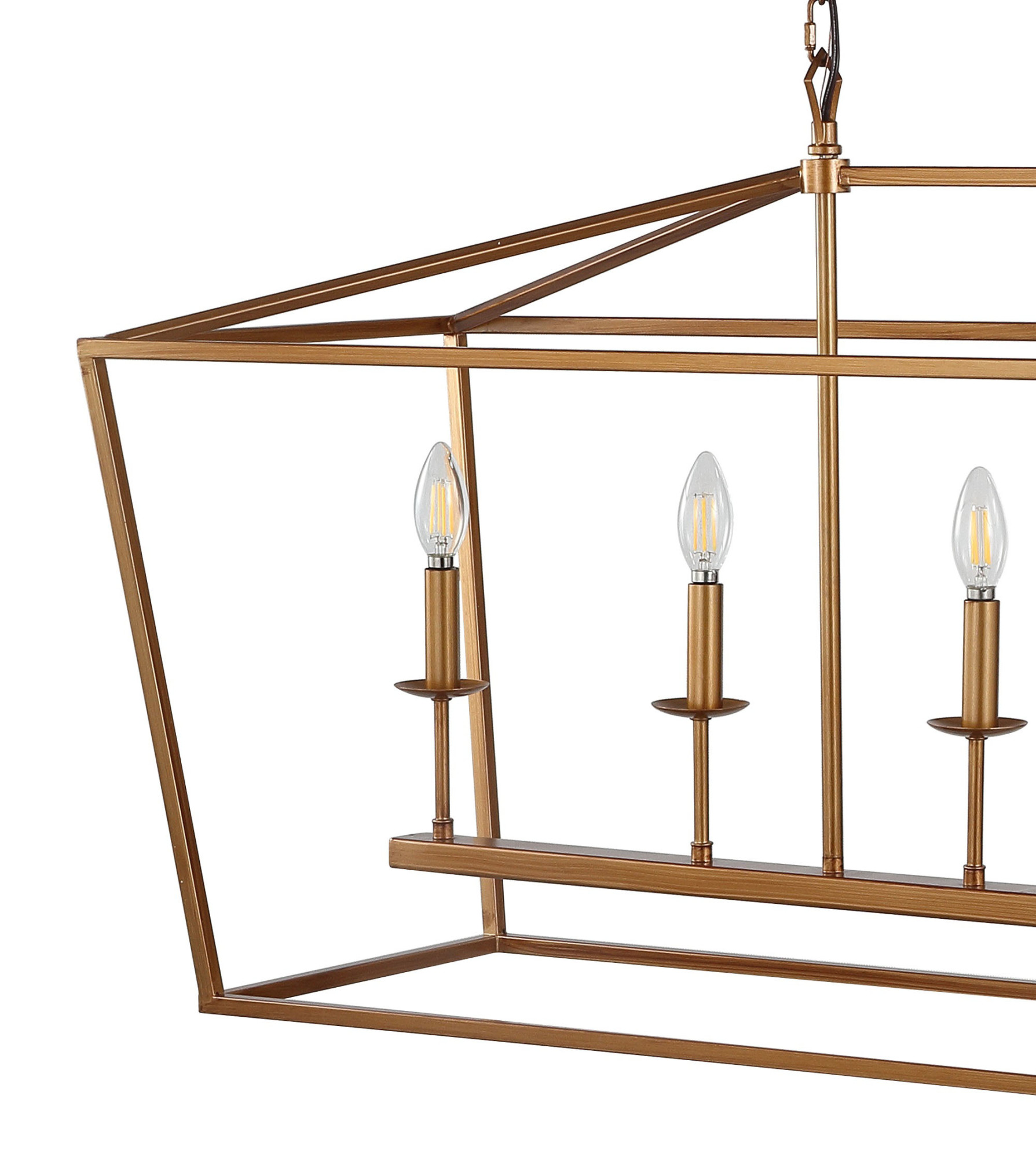 JONATHAN Y Lighting JYL7439 Pagoda 6 Light 49"W LED Taper Candle