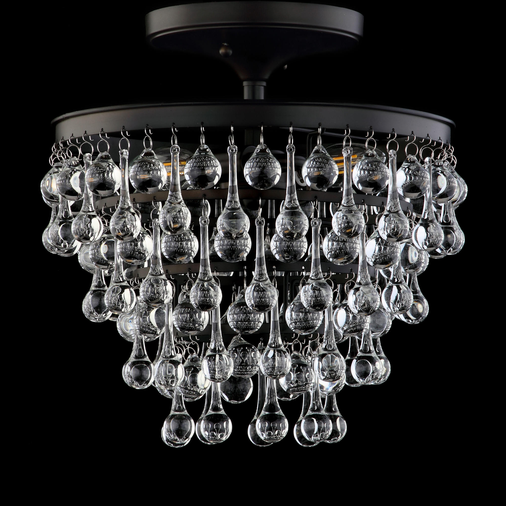 JONATHAN Y Lighting JYL9029 Toronto 2 Light 13"W LED SemiFlush
