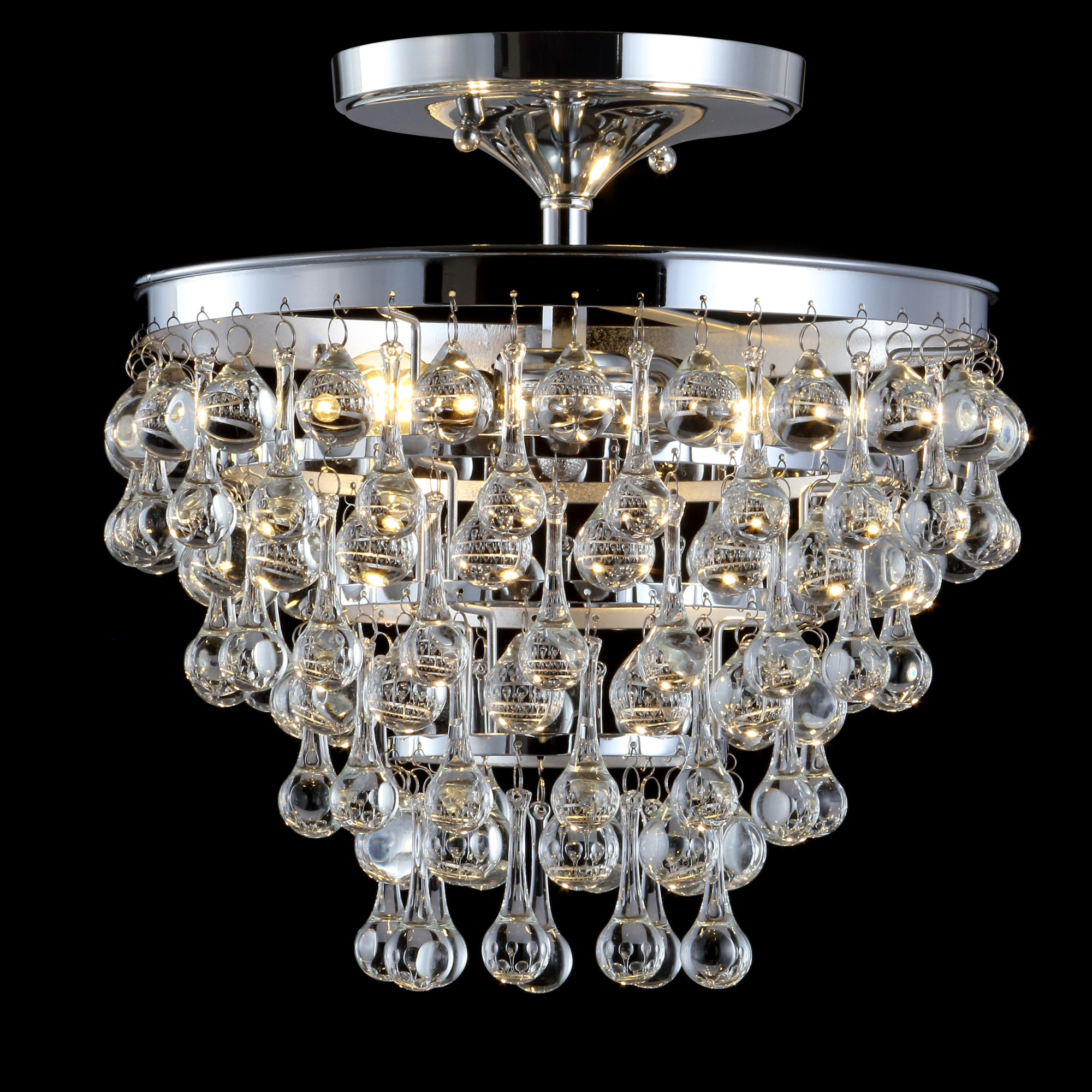 JONATHAN Y Lighting JYL9029 Toronto 2 Light 13"W LED SemiFlush