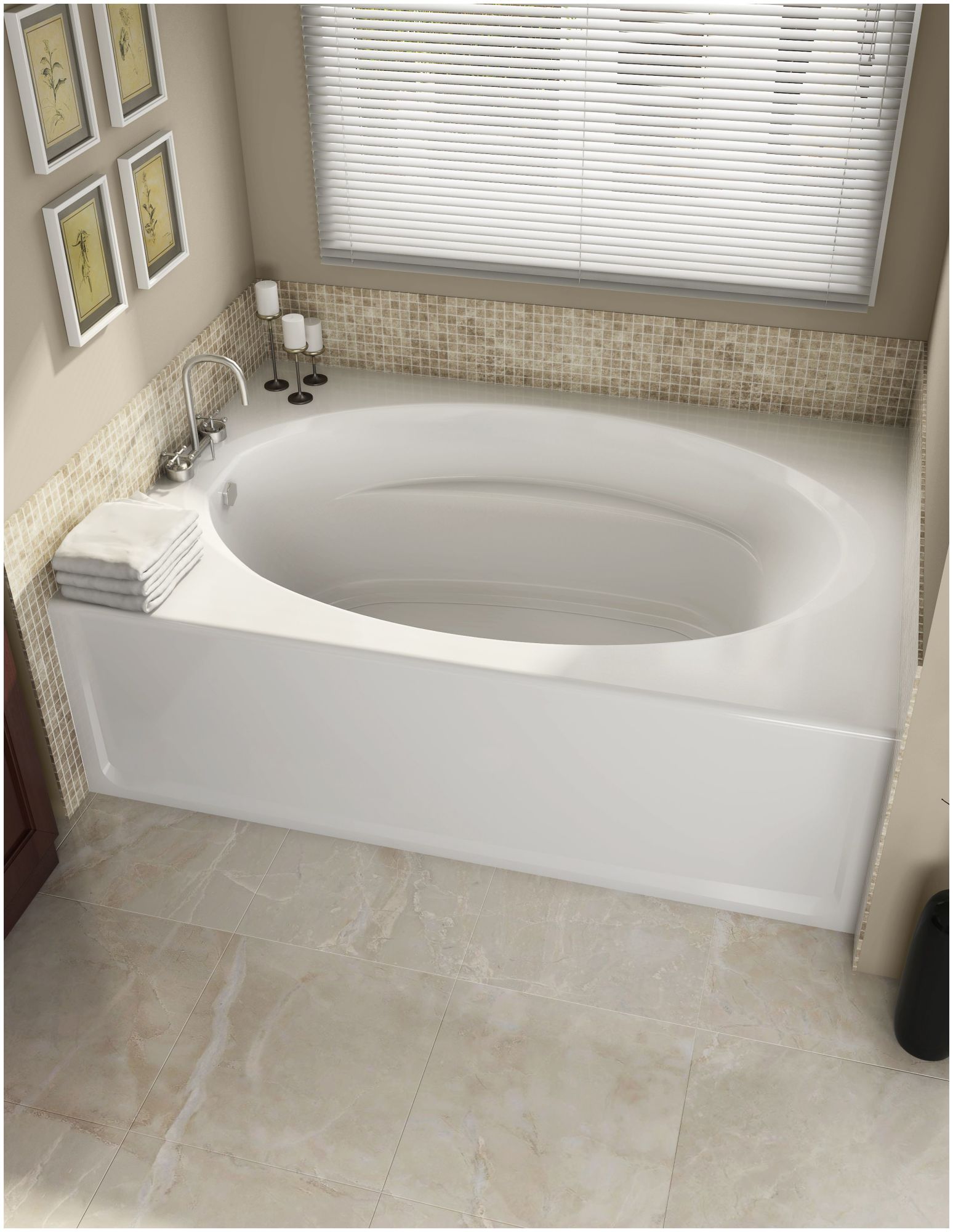 Alcove Bathtub 58 Inches Long