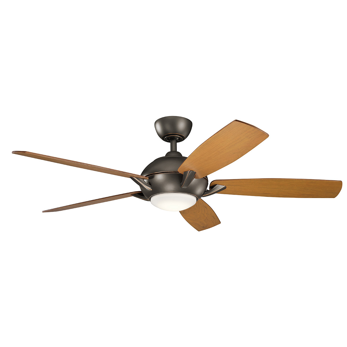 Details About Kichler 330001 Bronze Geno 54 5 Blade Ceiling Fan With Blades Led Light Kit