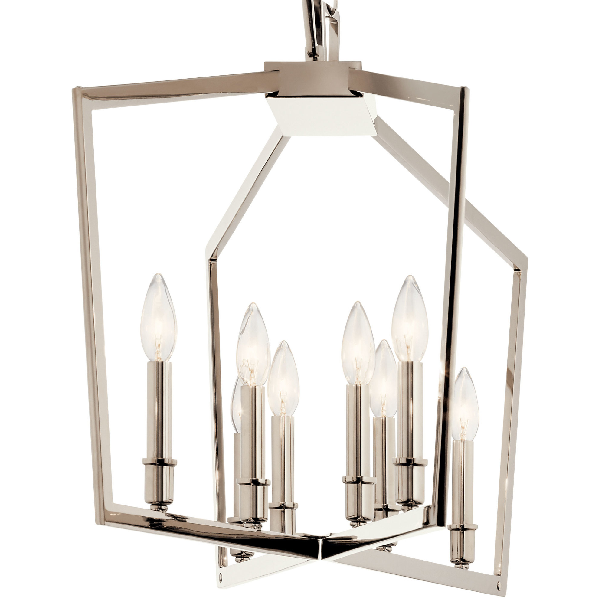 Kichler 43494 Abbotswell 8 Light 42"W Taper Candle Chandelier Black