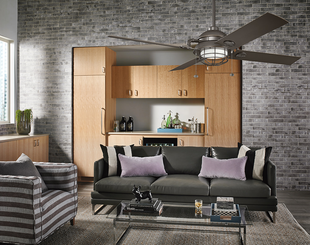 Details About Kichler 310136oz Maor 65 Indoor Outdoor Ceiling Fan W Blades Led Light Kit