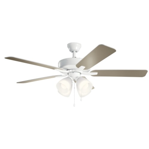 Details About Kichler 330016 52 5 Blade Indoor Ceiling Fan Light Kit White