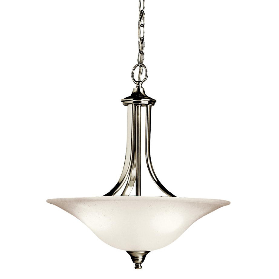 Kichler 3502 Nickel Dover 3Light 18"W Pendant With Etched Glass Bowl