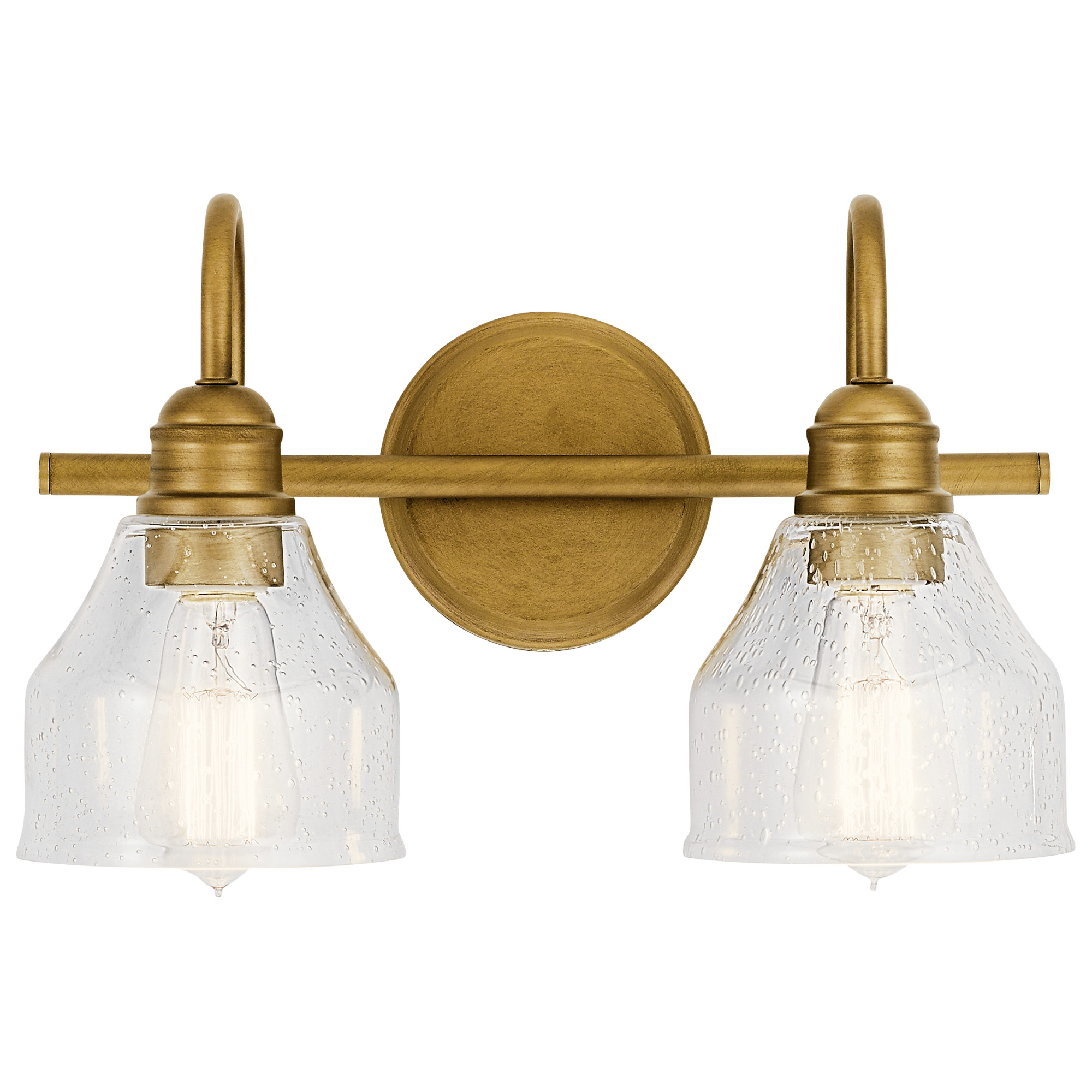 Kichler 45972 Avery 2 Light 15"W Bathroom Vanity Light Brass eBay