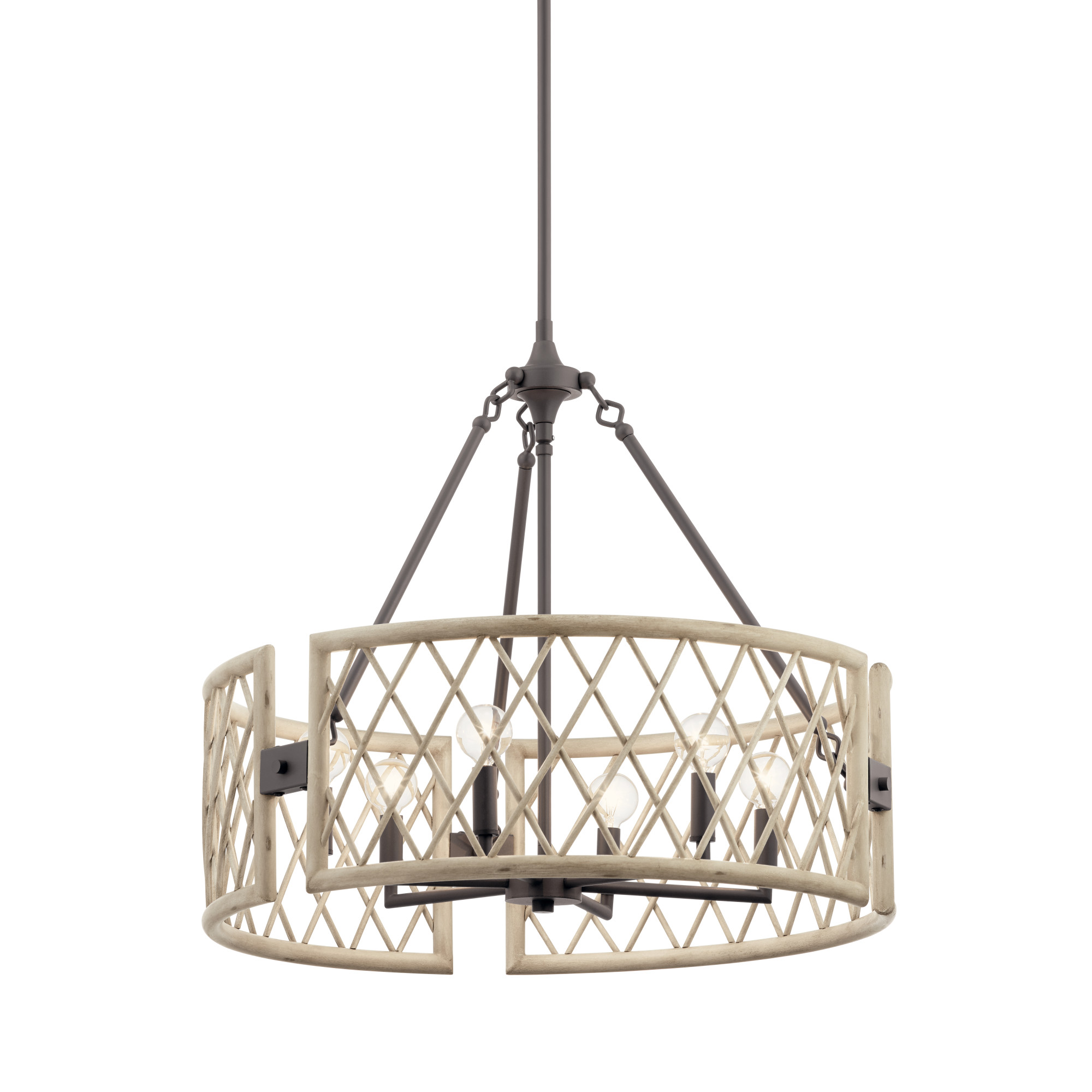 Kichler 52077 Oana 25"W Drum Chandelier White 783927603362 eBay
