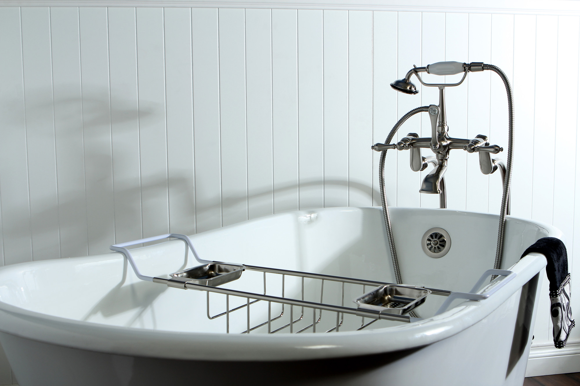 Kingston Brass CC215 Vintage Brass Clawfoot Tub Shelf Adjustable