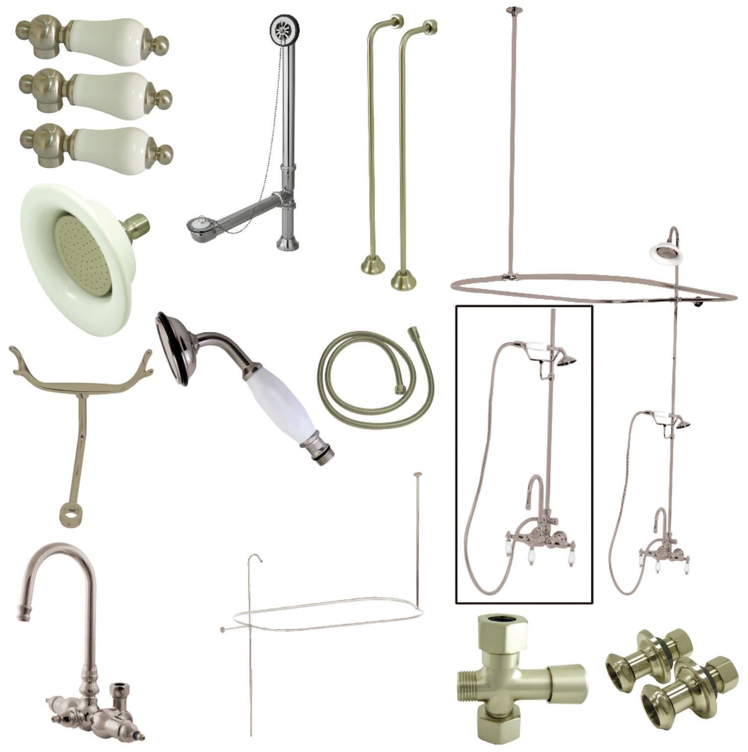 Kingston Brass CCK214 PL Vintage Pressure Balanced Shower System   Kingston Brass Cck2148pl 4744379 