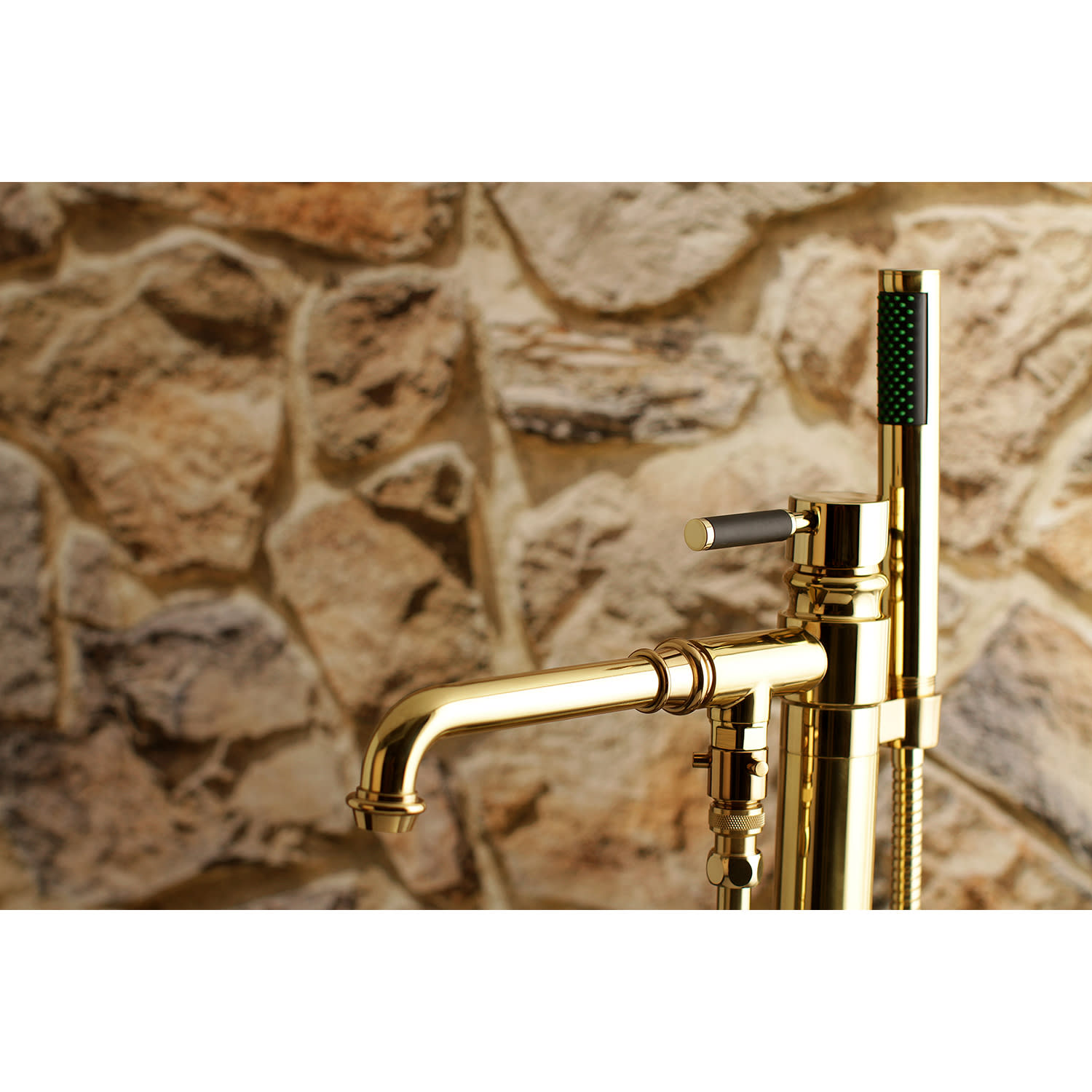 Kingston Brass KS703.DKL Kaiser Floor Mounted Tub Filler Brass eBay