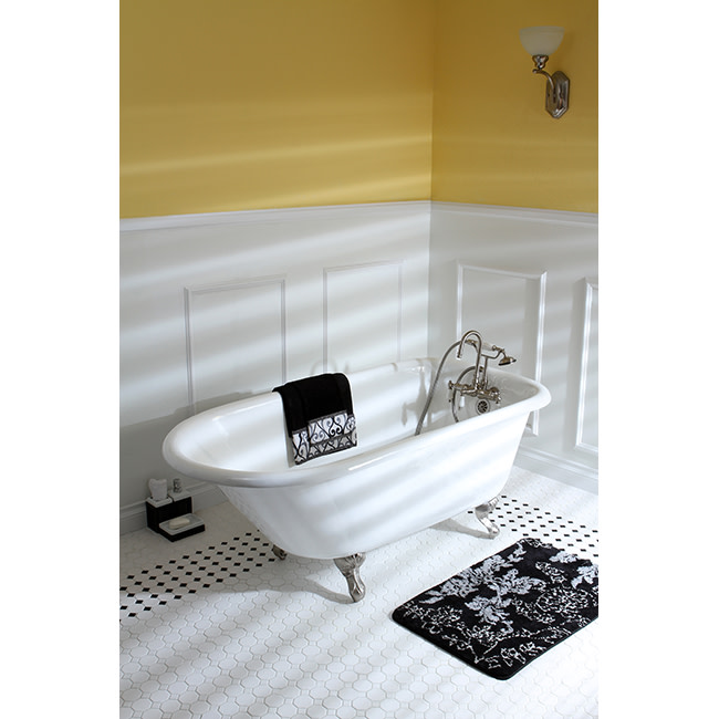 60 cast iron soaking tub
