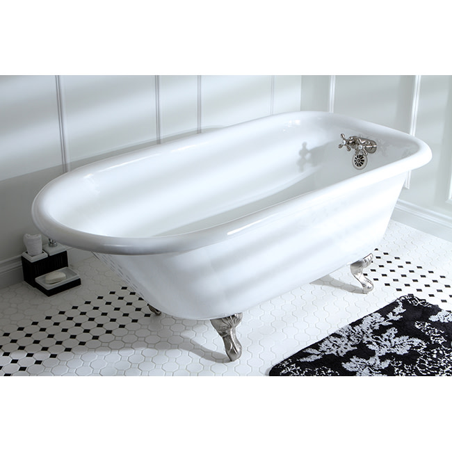 60 cast iron soaking tub