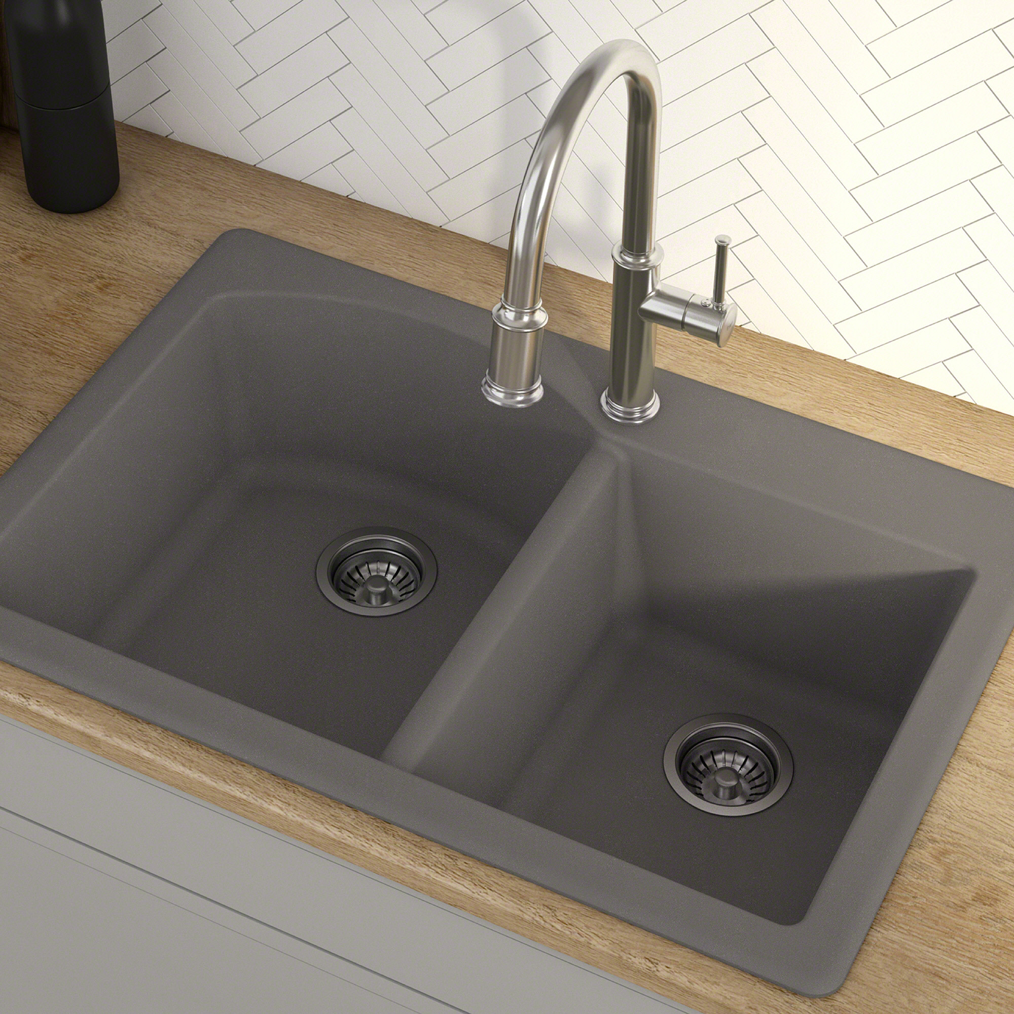 Kraus Kgd 50 Forteza 33 Composite Granite Kitchen Sink For Black Ebay