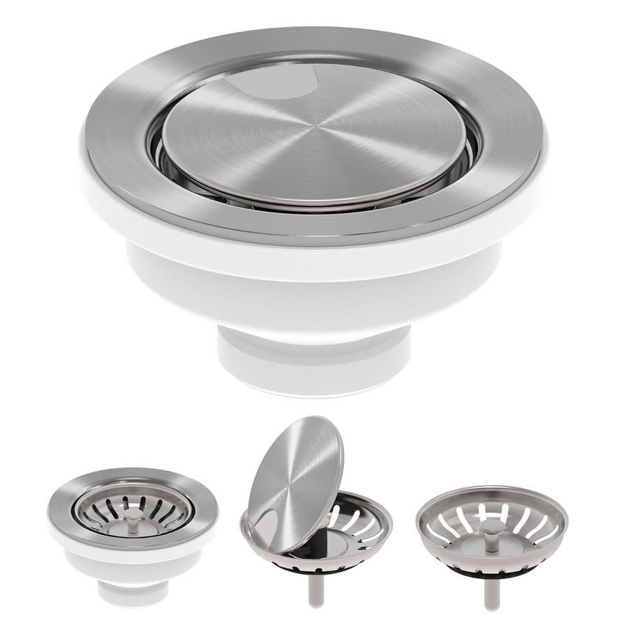 Kraus ST4 Stainless Steel Kitchen Sink Basket Strainer With Cover eBay
