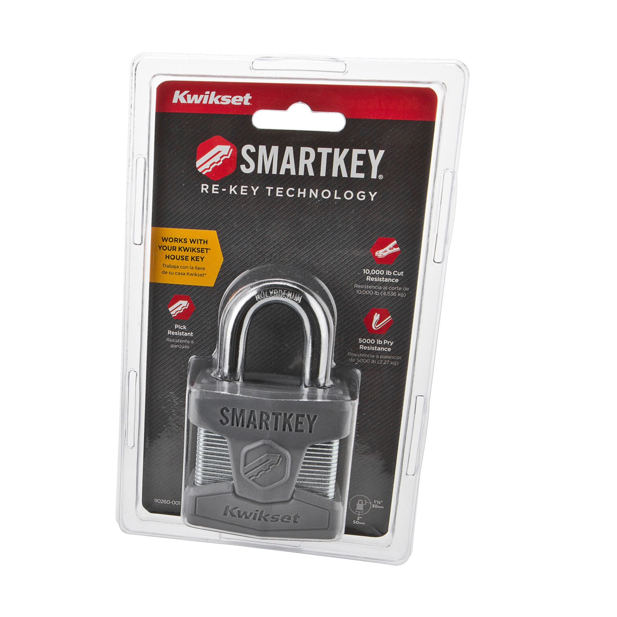 Kwikset 026SMTSTD Steel Smartkey Padlock With Standard Shackle eBay