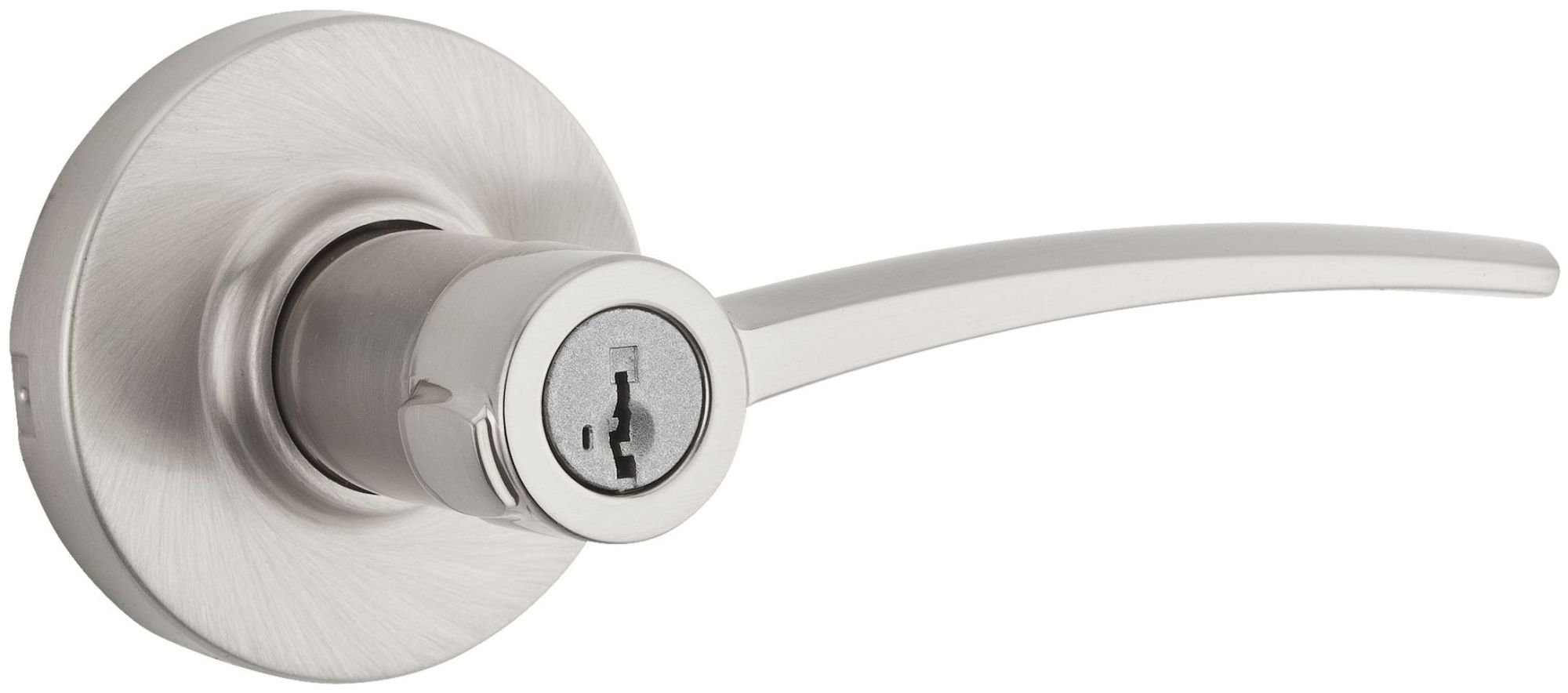 Kwikset 740KTLS Nickel Katara Keyed Entry Door Lever Set Kwikset 740KTLS Nickel Katara Keyed Entry Door Lever Set