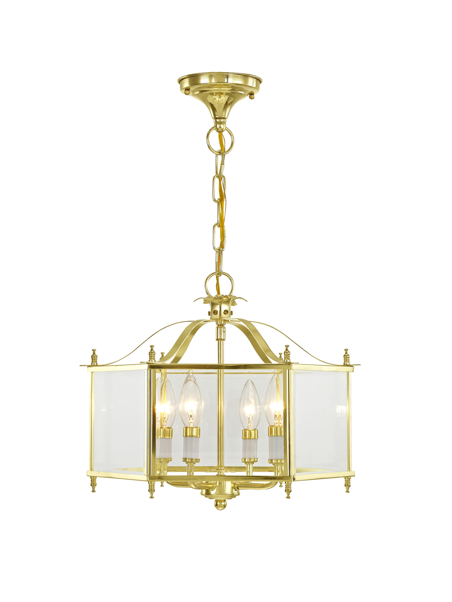 Details About Livex Lighting 4398 Livingston 4 Light Semi Flush Ceiling Fixture Brass