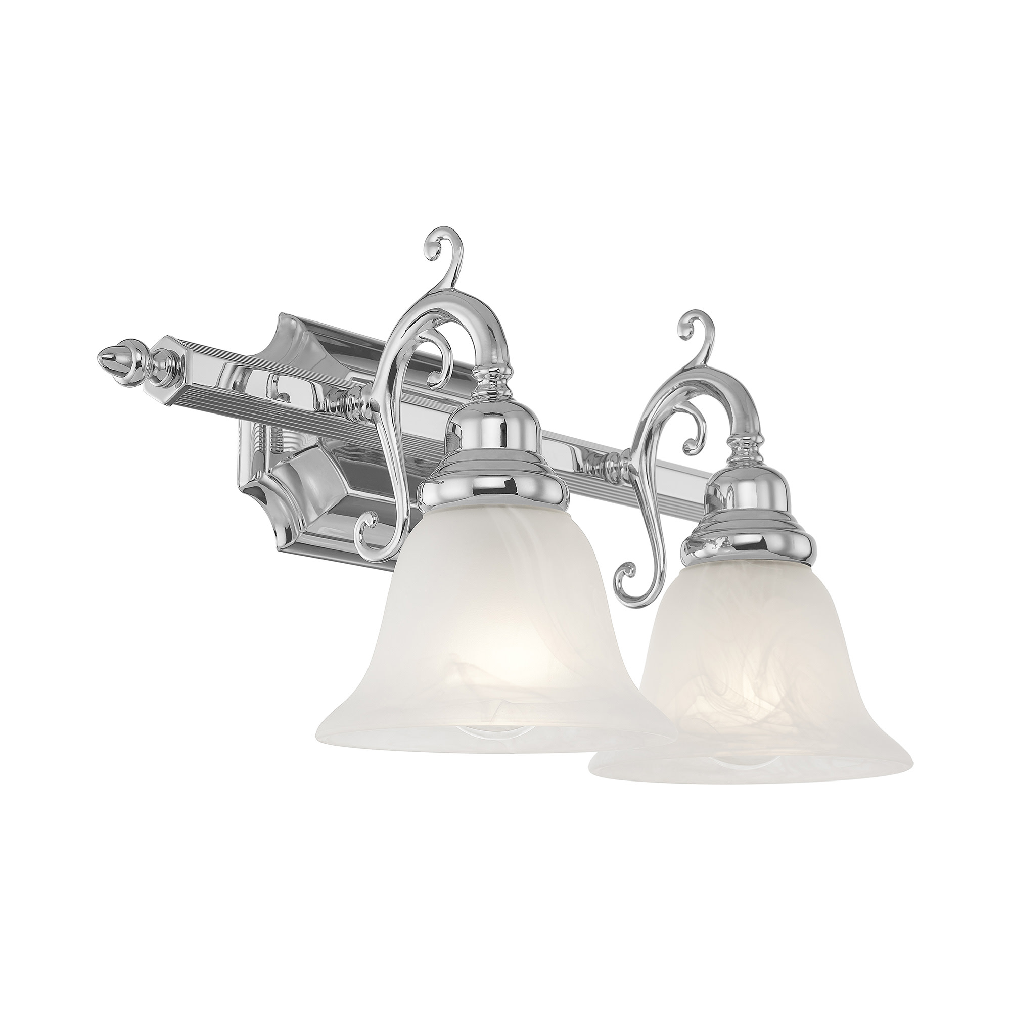 Livex Lighting 1282T Brass French Regency 2Light Bathroom Vanity Light