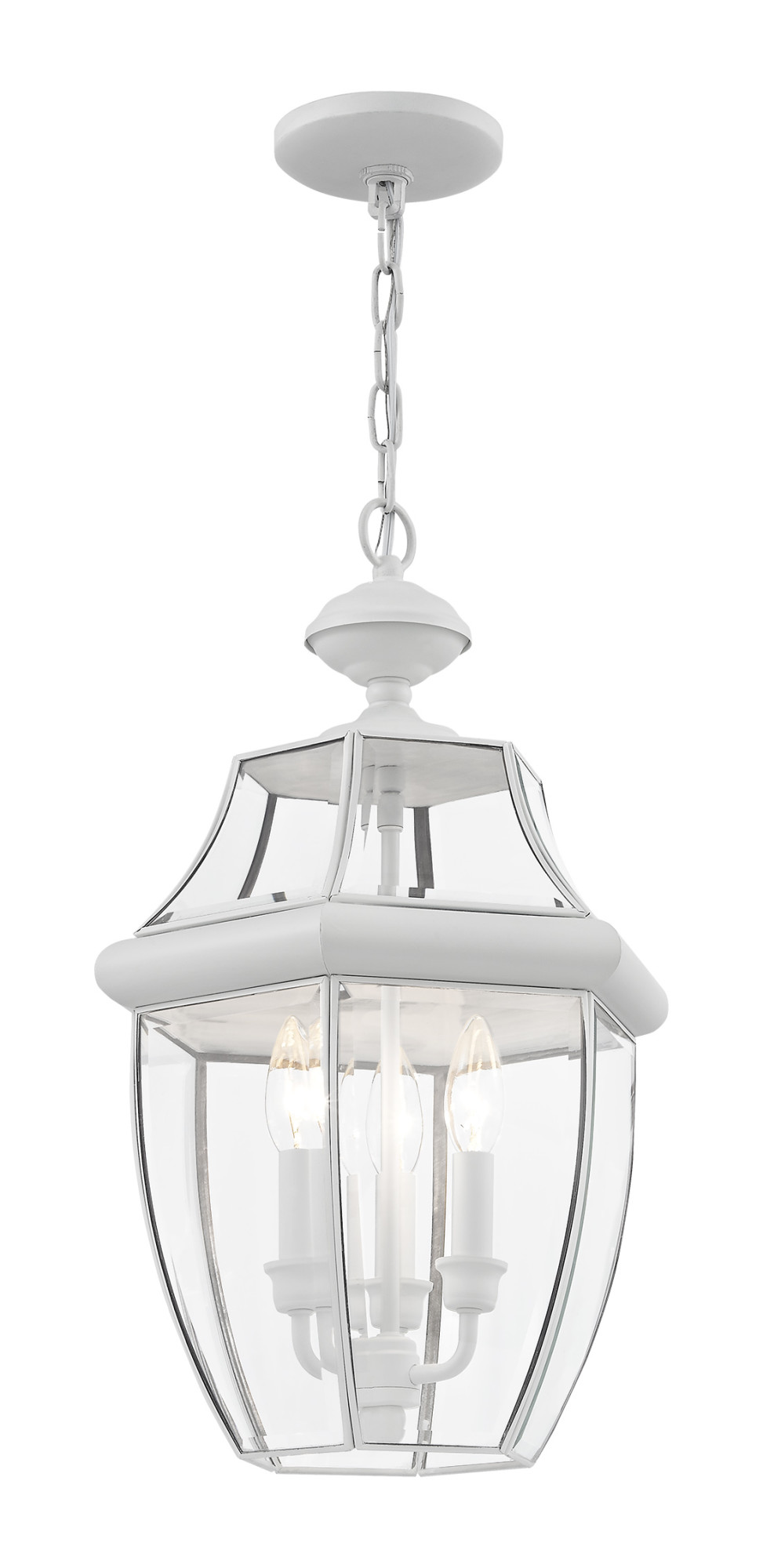 White 12Dia 2351-03 Outdoor Lighting Livex Exterior Wall Light Monterey Lamp