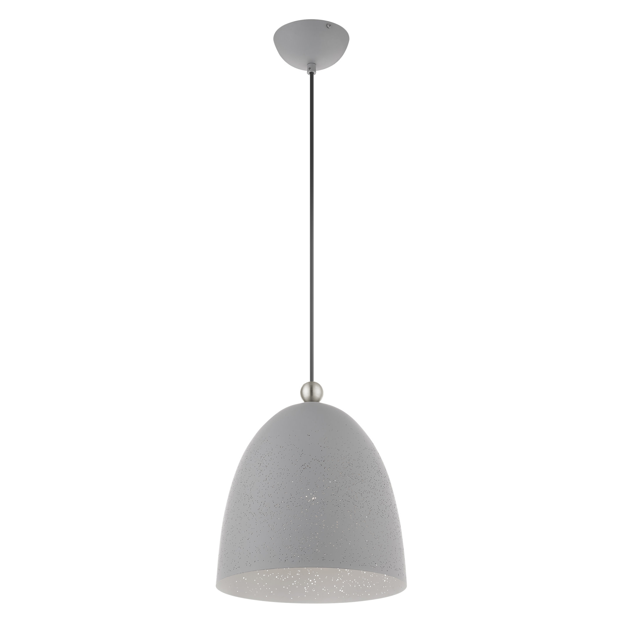 Livex Lighting 49109 Arlington 1 Light 12"W Pendant Nordic Gray with Brushed eBay