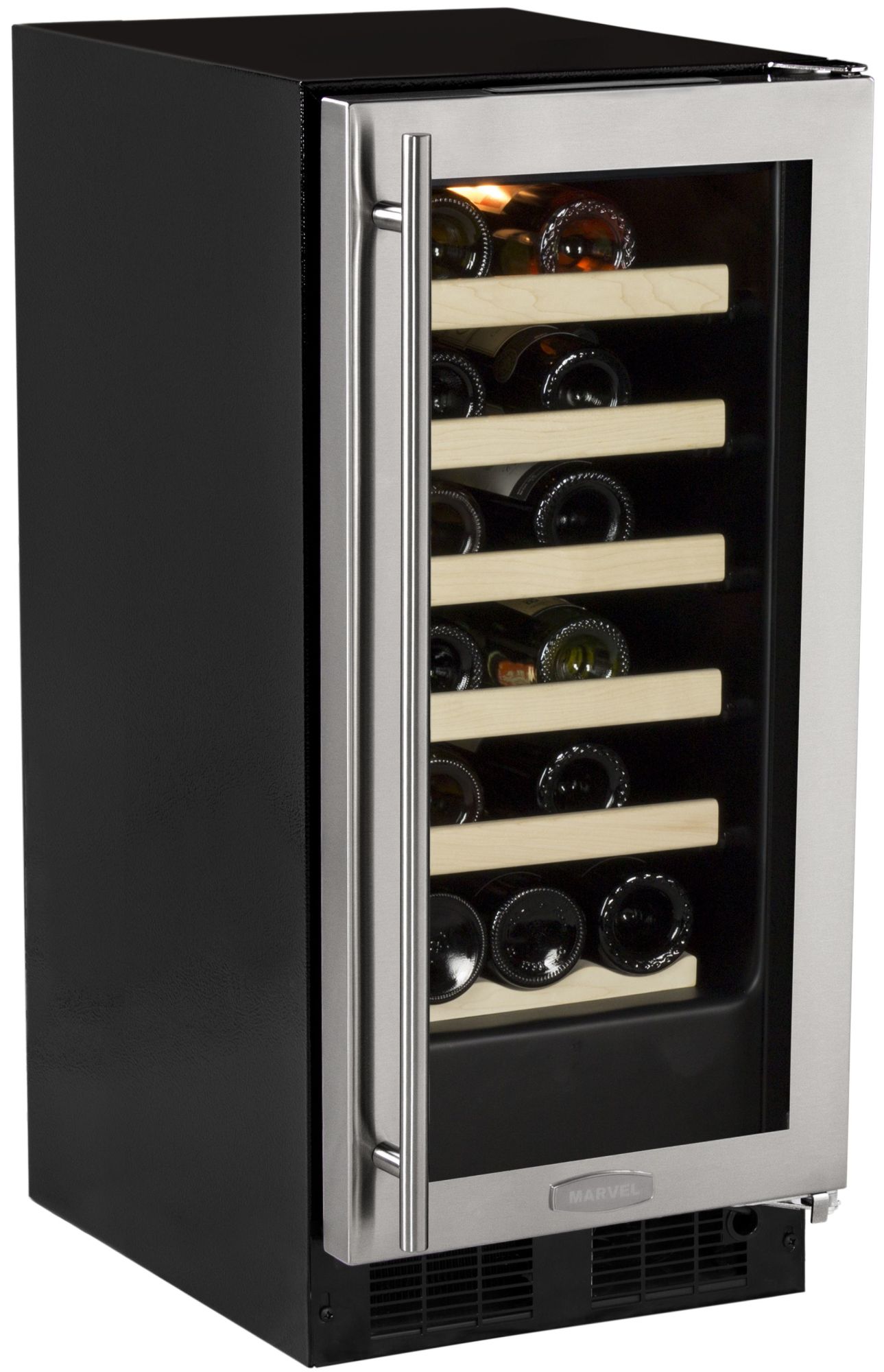 Marvel ML15WS0L 15"W 23Bottle BuiltIn Wine Cooler Stainless Steel