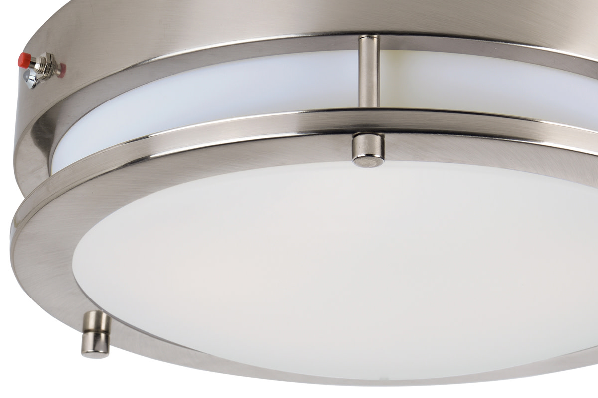 Maxim 55546 Nickel Linear 11"W Led Ceiling Light With Emergency Battery