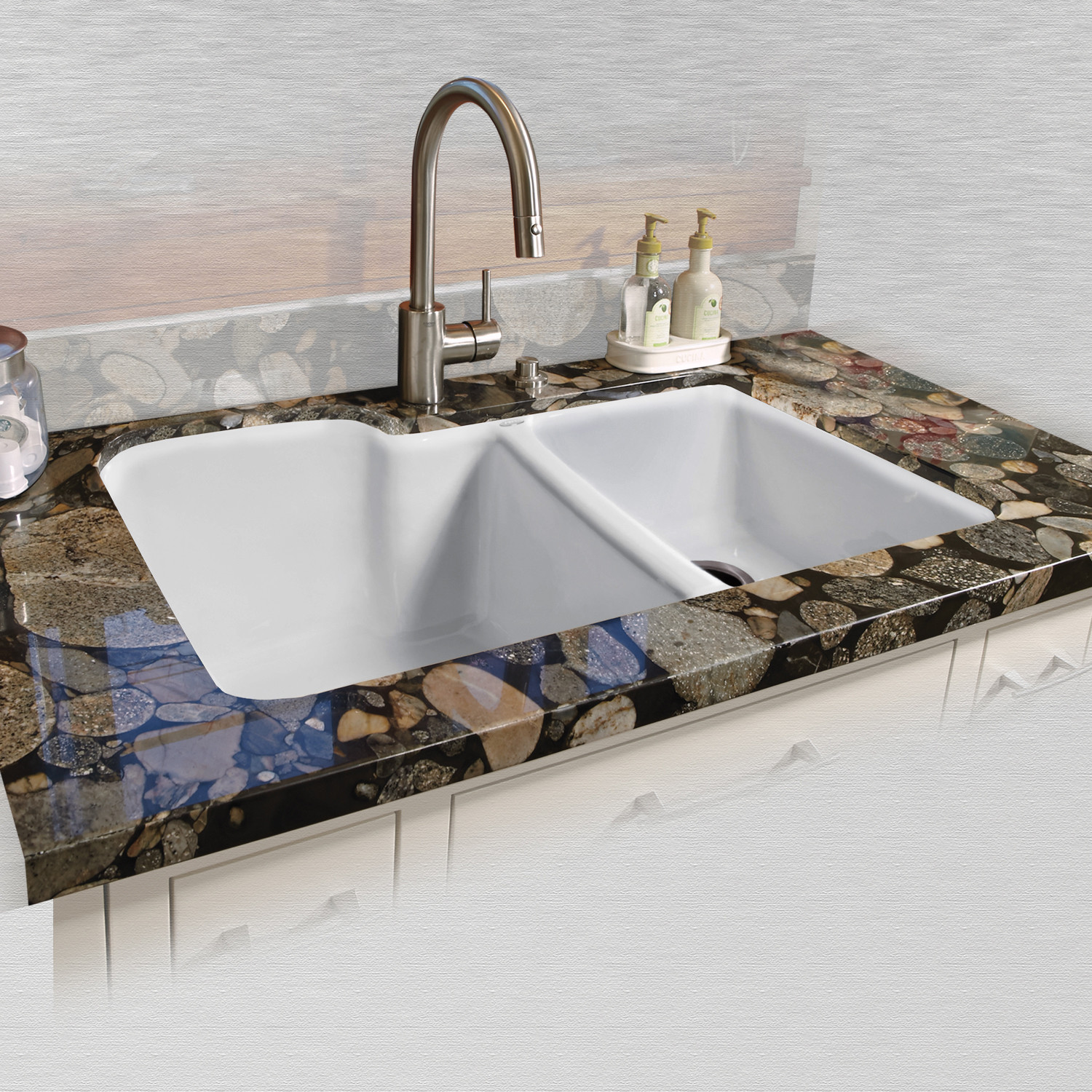 Miseno Mci35 0um 20 33 Double Basin Undermount Cast Iron Kitchen Details About Miseno Mci35 0um 20 33 Double Basin Undermount Cast Iron Kitchen Sink White