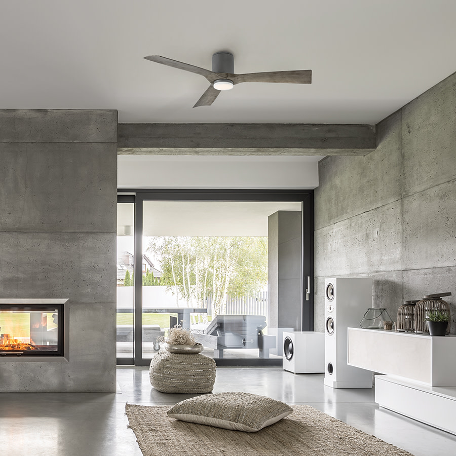 Modern Forms Aviator 54 Flush Aviator 54 3 Blade Hugger Indoor Grey modern-forms-aviator-54-flush-aviator-54-3-blade-hugger-indoor-grey