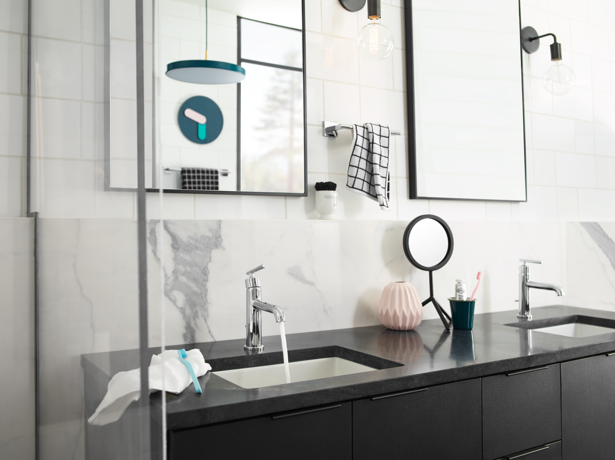 Moen 6145 Gibson 1.2 GPM 1 Hole Bathroom Sink Faucet - Black