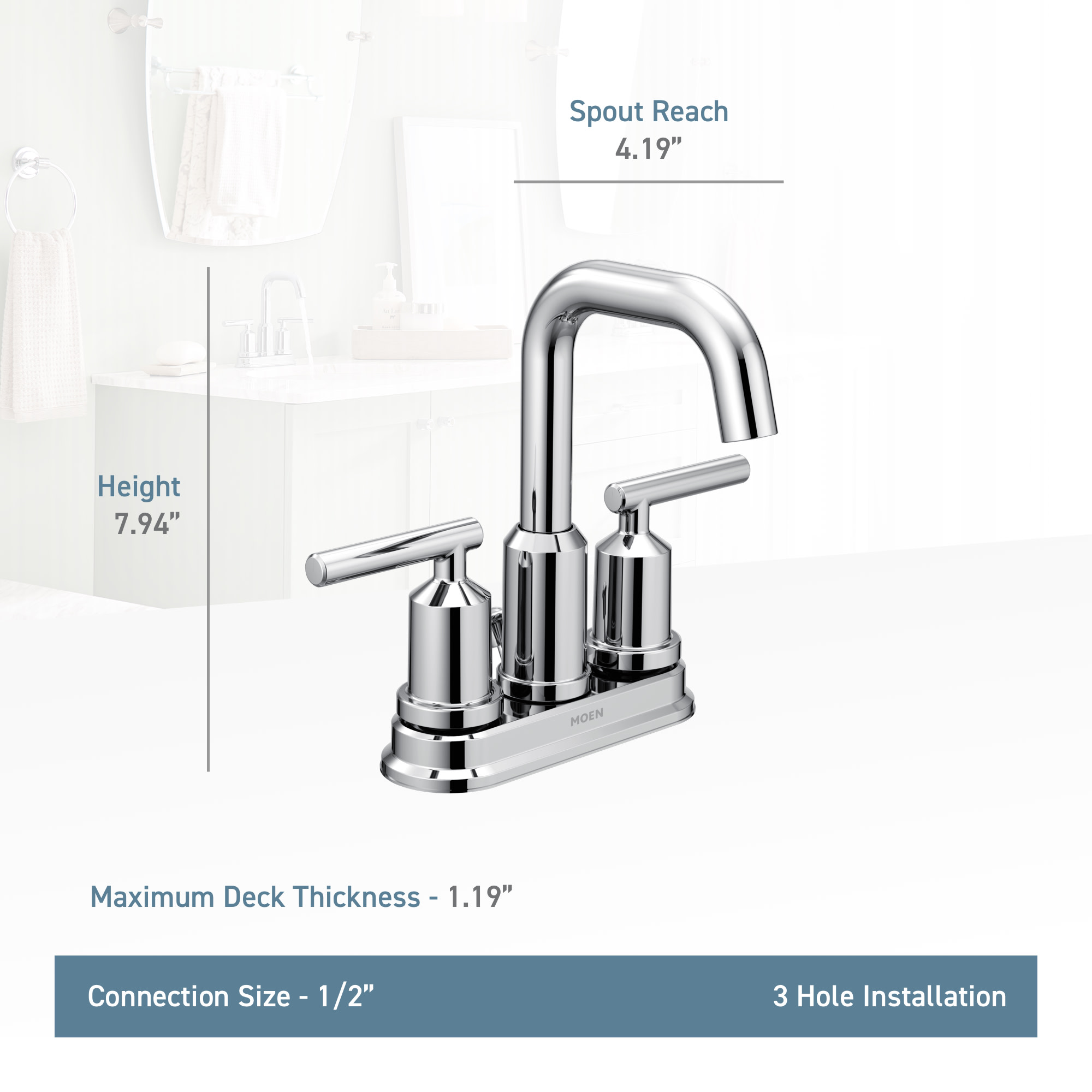 moen gibson centerset faucet