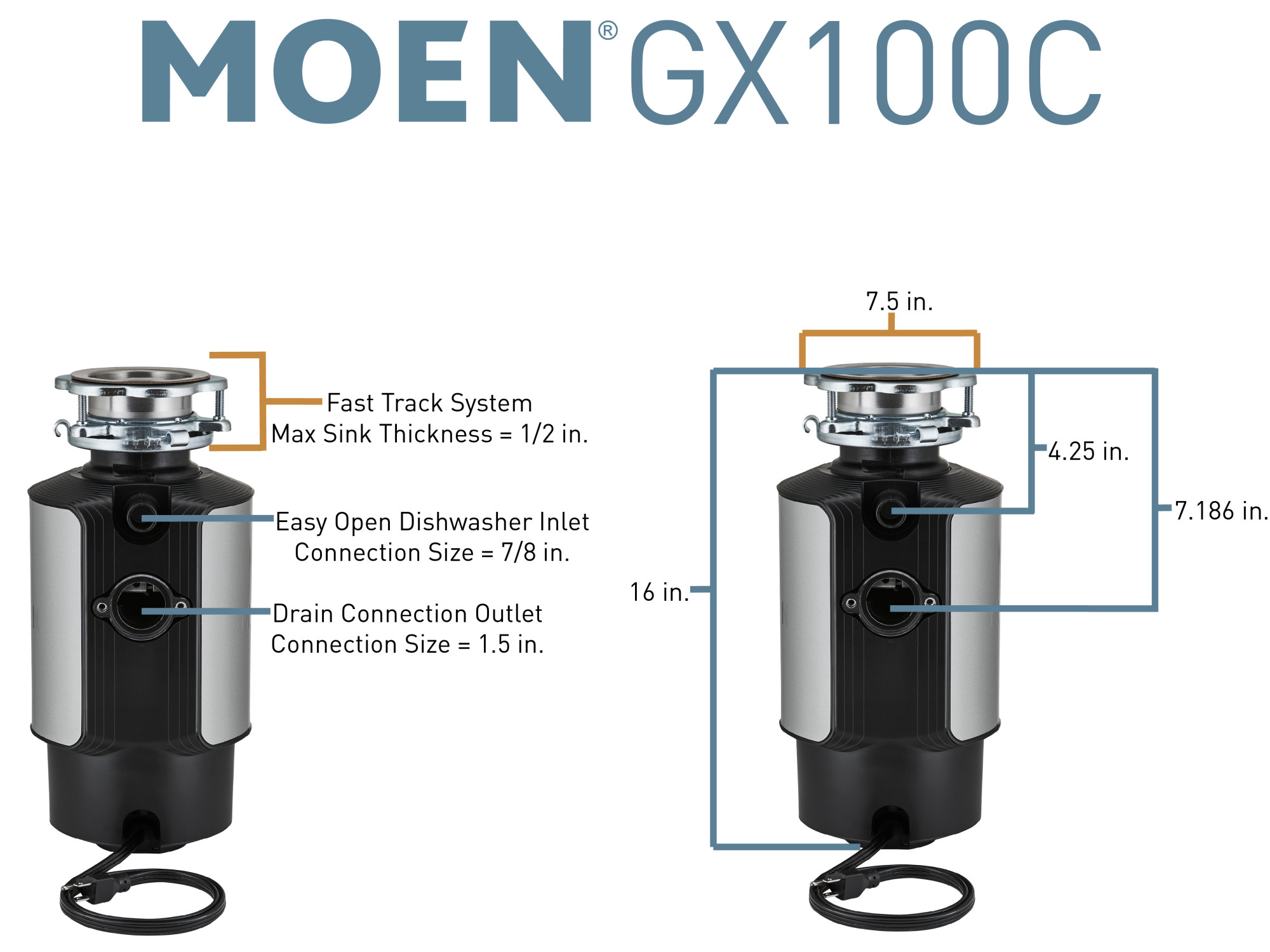 Moen Garbage Disposal Gxp50c Manual