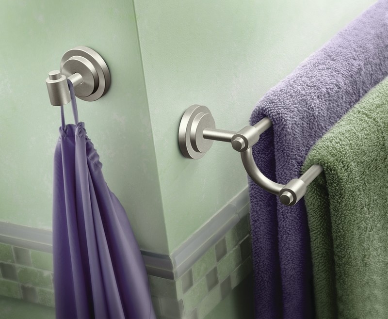 Moen DN0722 Nickel 24" Double Towel Bar From The Iso Collection eBay