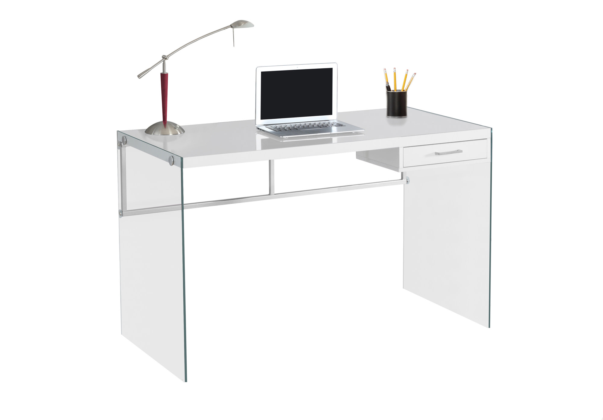 Monarch Specialties I 7209 White 48 W Modern Chic Writing Desk