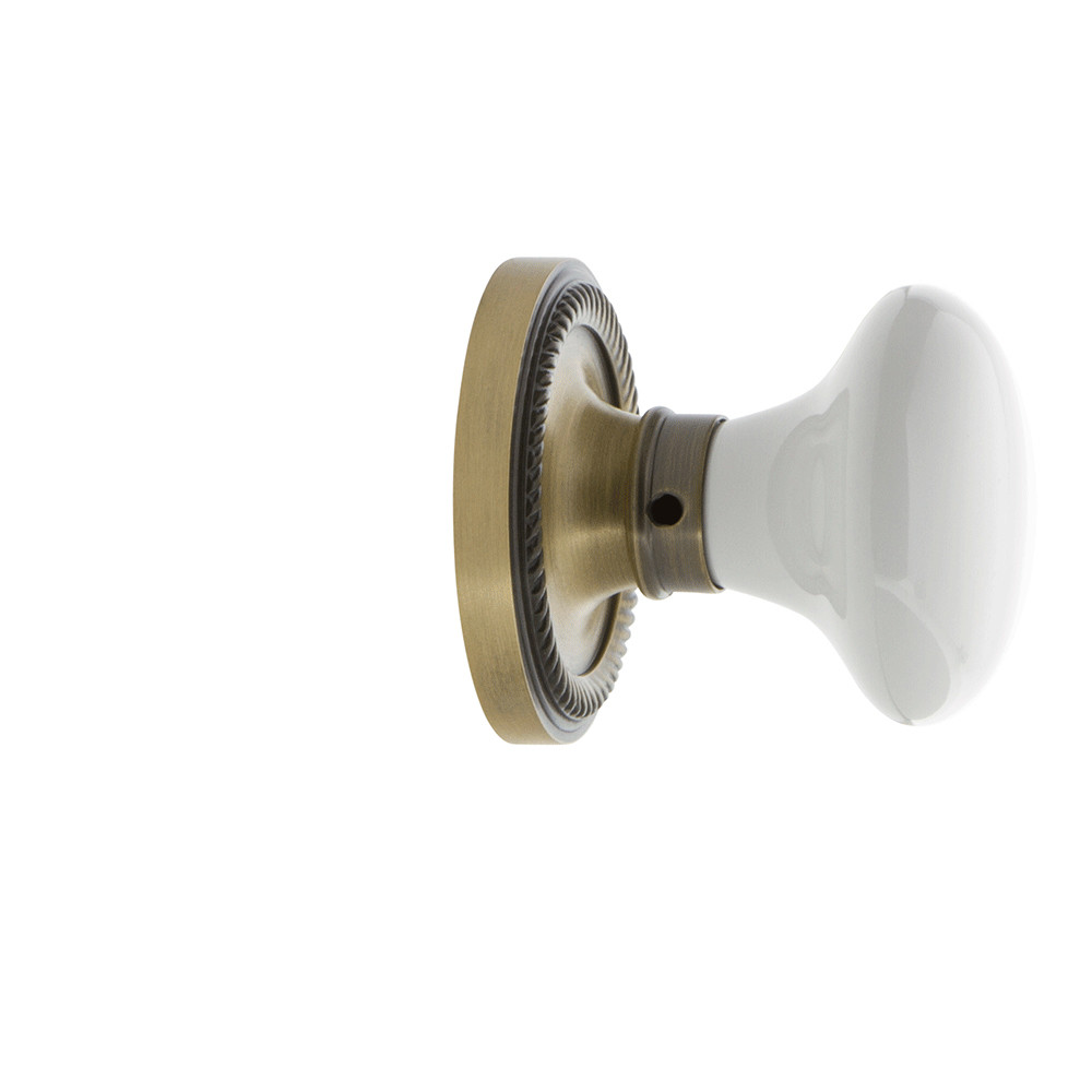 Nostalgic Warehouse Ropwhi Prv 238 Nk White Porcelain