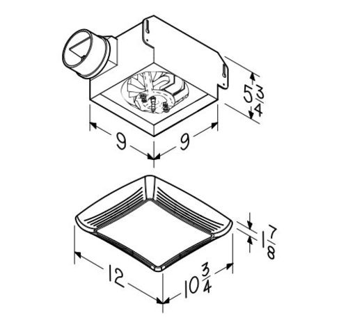 Nutone 769rl 70 Cfm 3 Sone Ceiling Mounted Hvi Certified