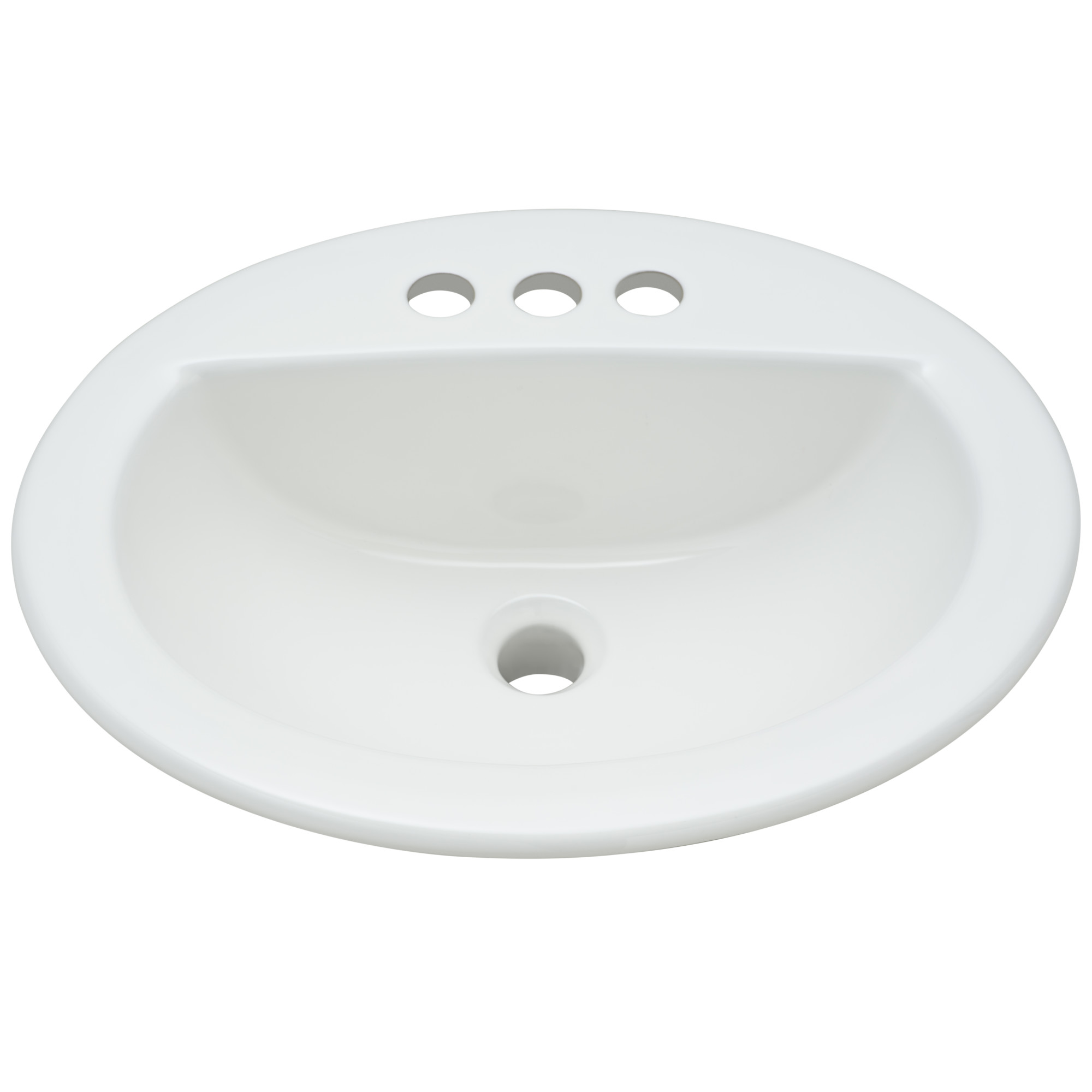 PROFLO PF19164WH 19" Self Rimming Oval Bathroom Sink White