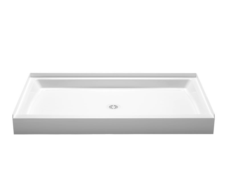 Proflo Pfsb6034 Single Curb Rectangular Shower Pan 60 X 34 White 33056997574 Ebay 1031