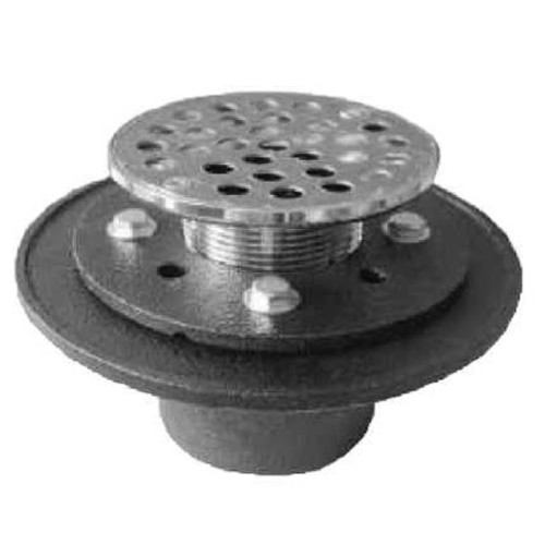PROFLO PF42957RD Chrome Cast Iron Round Shower Drain (2" Ips Connection