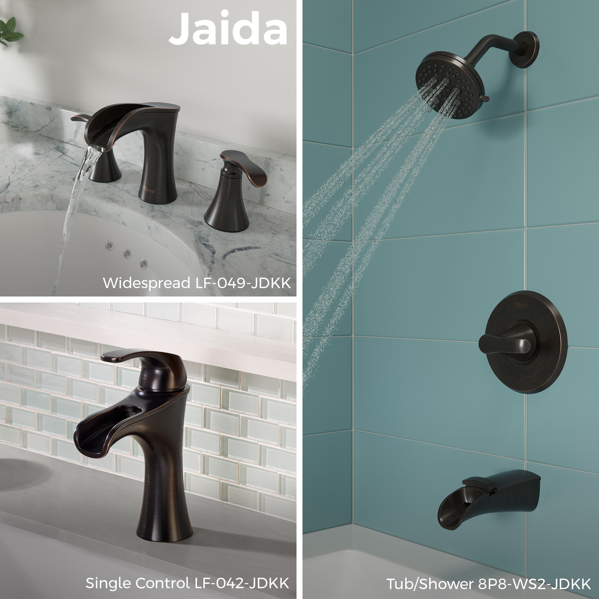 Pfister LF049JD Jaida 1.2 (GPM) Widespread Bathroom Faucet Bronze