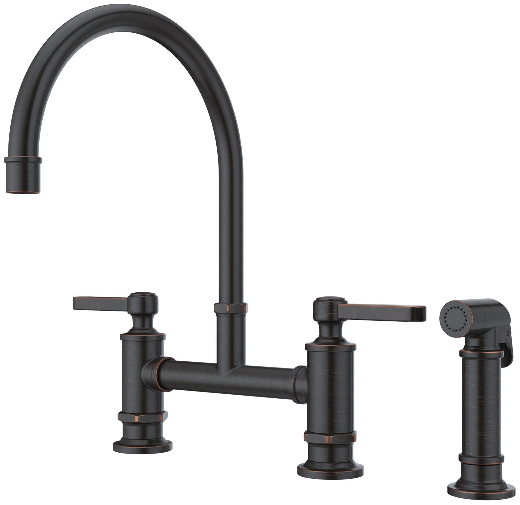 Pfister Lg31 Td Port Haven Double Handle Bridge Kitchen Faucet Bronze Ebay 7373