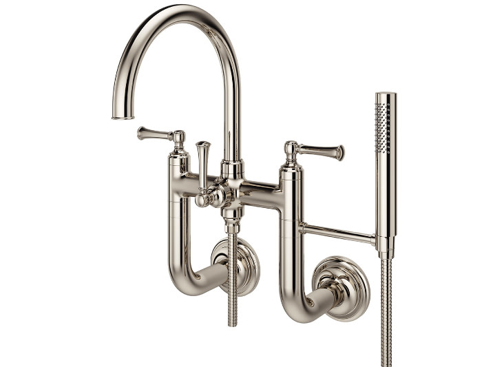 Pfister LG63TB Nickel Tisbury Wall Mounted Tub Filler With Hand Shower